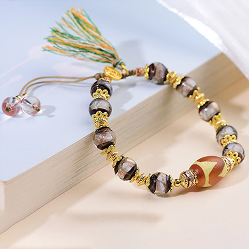 Buddha Stones Liuli glazen Dzi kralen Armband - image 10