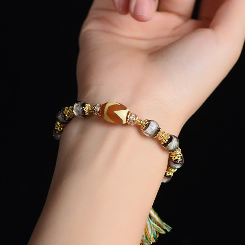 Buddha Stones Liuli glazen Dzi kralen Armband - image 4