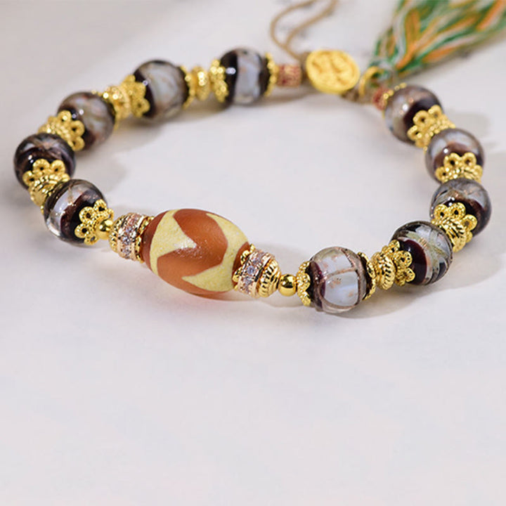 Buddha Stones Liuli glazen Dzi kralen Armband - image 15