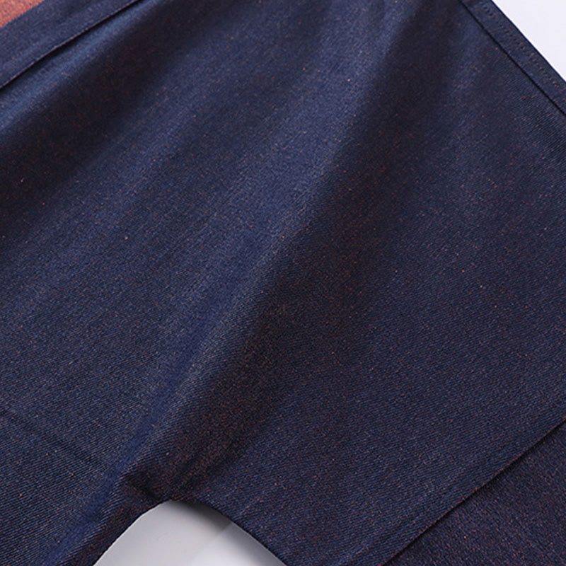 Buddha Stones Effen jas met vetersluiting, open voorkant en Mouwlengte , heren denim katoenen kimono - image 8