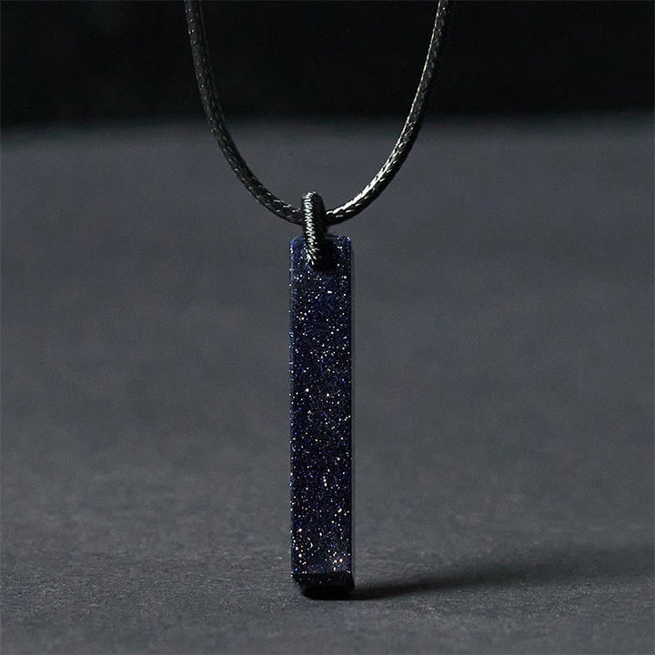 Buddha Stones Ketting met transformatie van zwarte obsidiaan en blauwe zandsteen - Blauwe zandsteen - image 6
