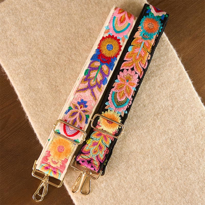 Buddha Stones Verstelbare Schoudertas voor handtassen met veelkleurige zonnebloemborduursels - image 1
