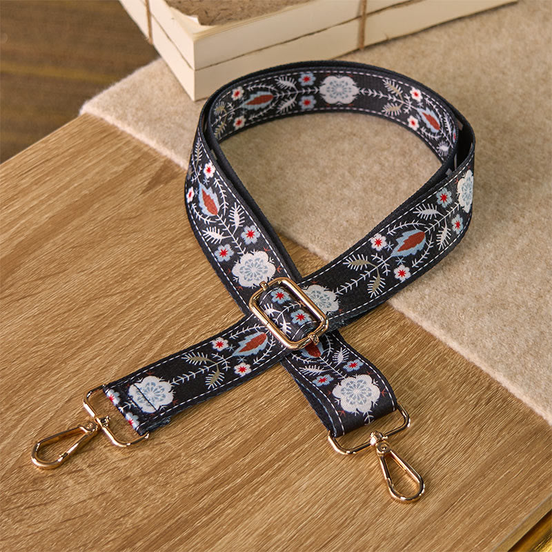 Buddha Stones Boho bloemen en bladeren geometrische jacquard verstelbare handtas schoudertas crossbodytas Schoudertas vervangen - image 1