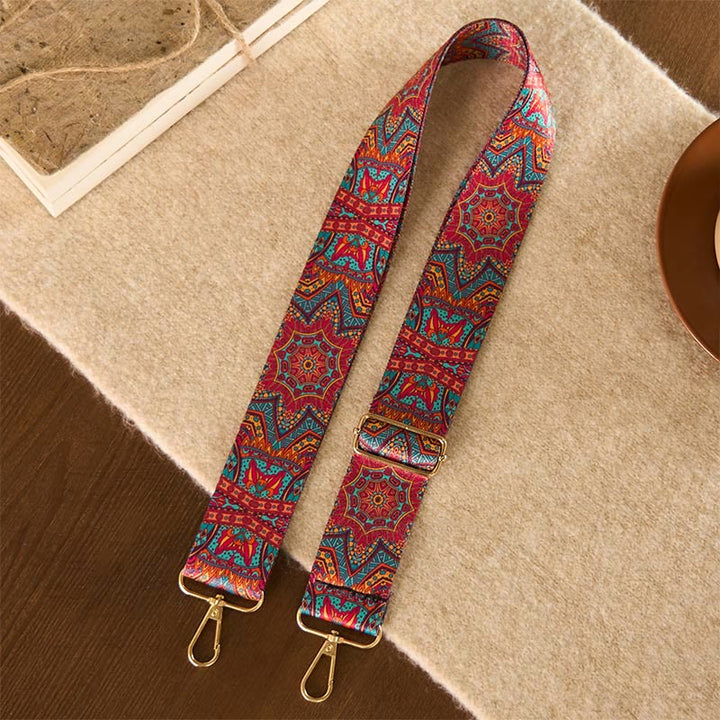 Buddha Stones Bohemian Red Mandara Geometric Adjustable Handbags Crossbody Schoudertas Portemonnee Straps Replace - Rode Mandara 76-136cm*5cm - image 0