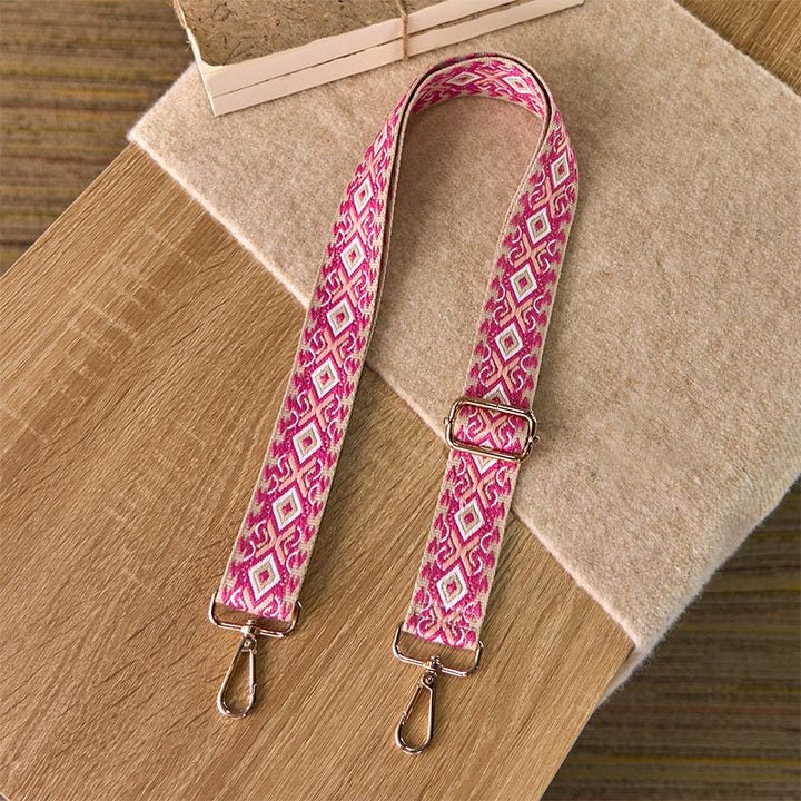 Buddha Stones Boho ruitvormig, vierhoekig, gestreept, geometrisch jacquard, verstelbare schouderband voor handtas , Schoudertas, vervangende bandjes - image 6