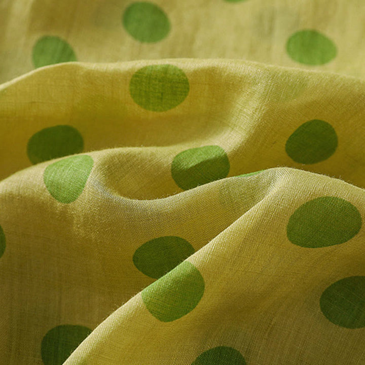 Buddha Stones Damesoverhemd met ronde hals, stippen en Lange mouw, polyester, geschikt voor de herfst. - image 10