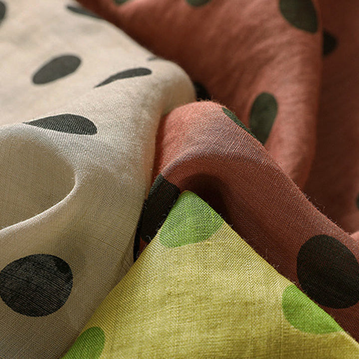 Buddha Stones Damesoverhemd met ronde hals, stippen en Lange mouw, polyester, geschikt voor de herfst. - image 25