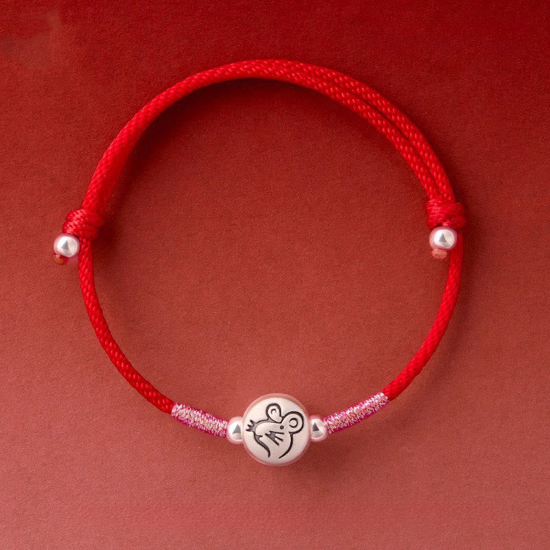 Buddha Stones Jaar van het Paard 999 Sterling Zilveren Armband met Rood Koord - Rat Red String (Polsomtrek: 14-18 cm) - image 17