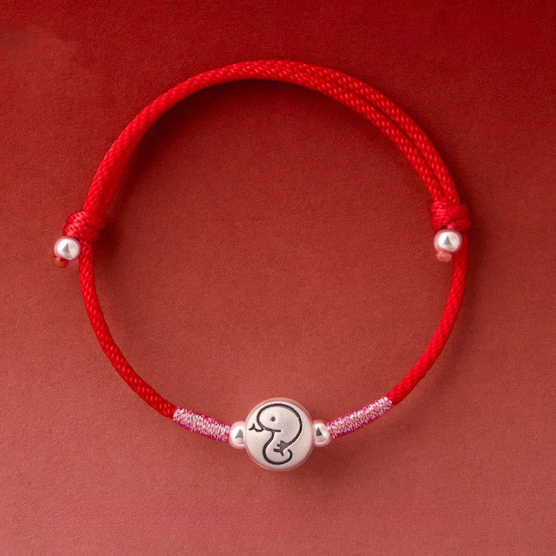 Buddha Stones Jaar van het Paard 999 Sterling Zilveren Armband met Rood Koord - Slangenketting met rood koord (Polsomtrek: 14-18 cm) - image 27