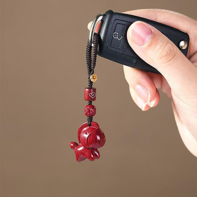 Buddha Stones Sleutelhanger met cinnaberzegening uit het Jaar van het Paard - image 1