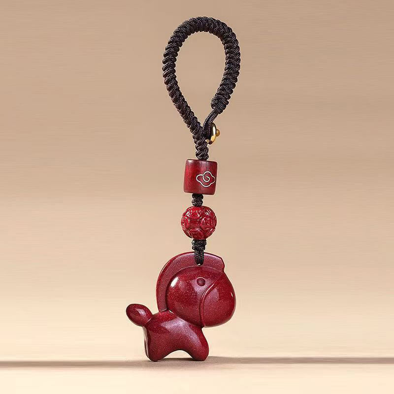 Buddha Stones Sleutelhanger met cinnaberzegening uit het Jaar van het Paard - Cinnaberpaard - image 0