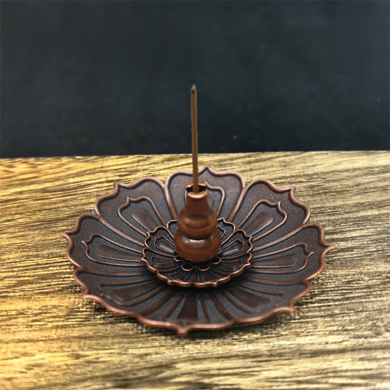 Buddha Stones Lotus Home Decoration Wierook - Bruine lotus (8,8*3,2 cm) - image 2