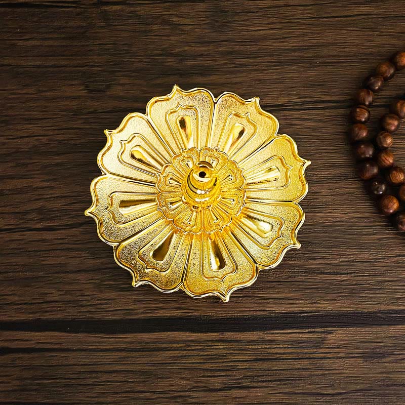 Buddha Stones Lotus Home Decoration Wierook - Gele lotus (8,8*3,2 cm) - image 3
