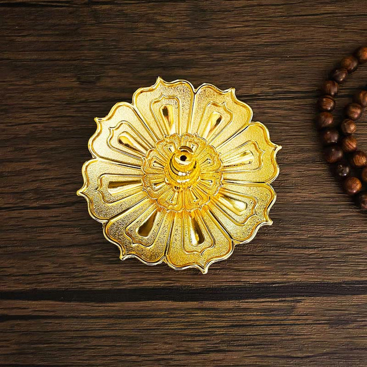 Buddha Stones Lotus Home Decoration Wierook - Gele lotus (8,8*3,2 cm) - image 3