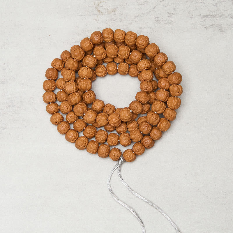 Buddha Stones Tibetaanse Mala met 108 kralen, Bodhizaad, rijkdom en voorspoed. - 10-11 mm - image 0