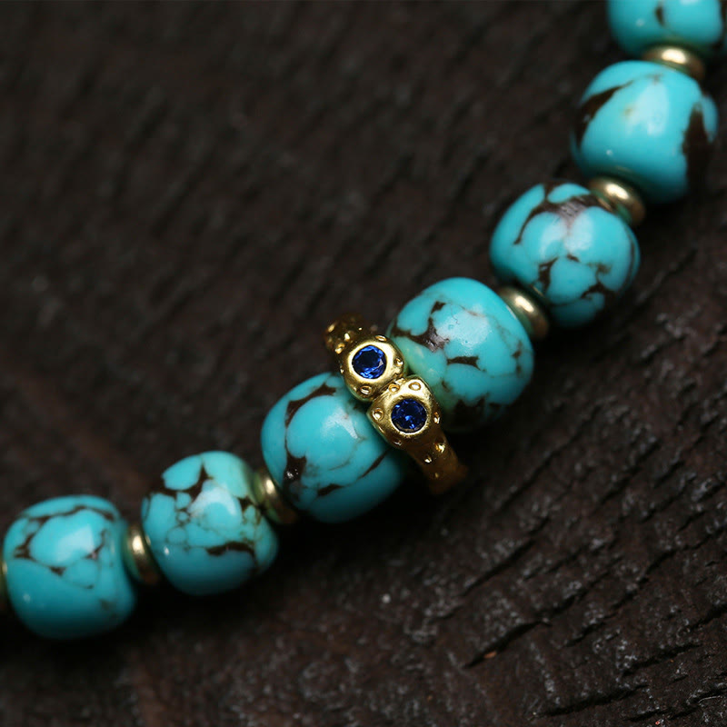 Buddha Stones Thangka Gau amuletdoosje turkooizen Fu karakter Armband - image 2