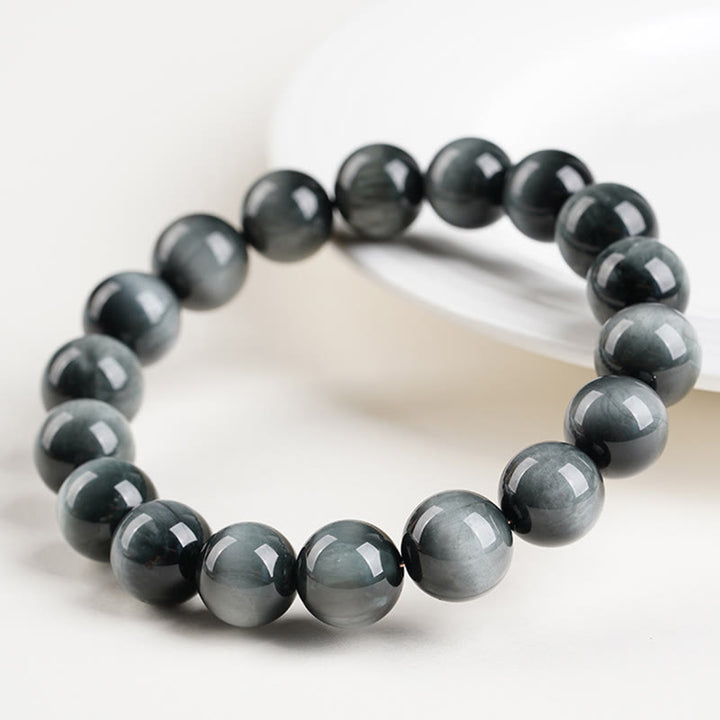 Buddha Stones Armband met kralen van adelaarsoogsteen, positieve en kalmerende werking - image 1