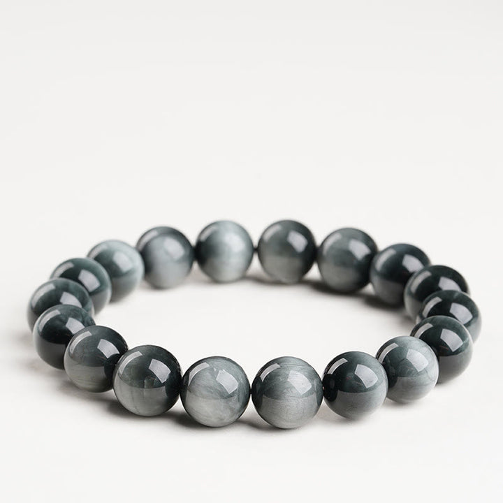 Buddha Stones Armband met kralen van adelaarsoogsteen, positieve en kalmerende werking - Adelaarsoogsteen van klasse 7A - 16-16,8 mm - image 0