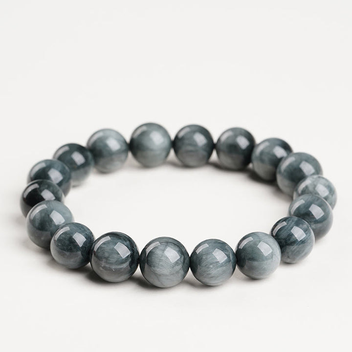 Buddha Stones Armband met kralen van adelaarsoogsteen, positieve en kalmerende werking - Adelaarsoogsteen van klasse 5A - 16-16,8 mm - image 10