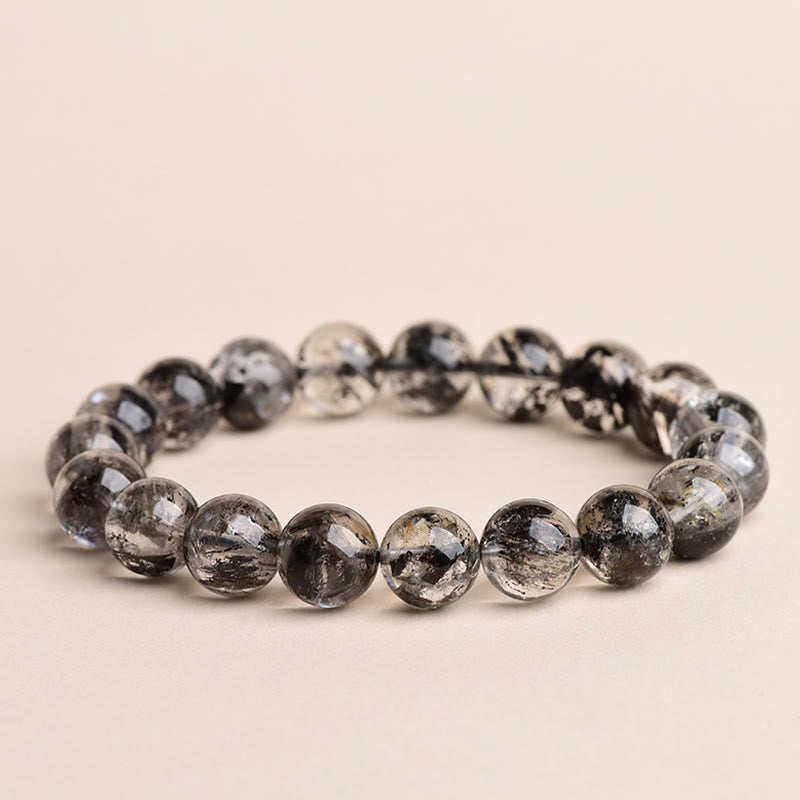 Buddha Stones Herkimer Diamanten Beschermings Armband - 7A-kwaliteit Herkimer-diamant - 14-14,8 mm - image 0