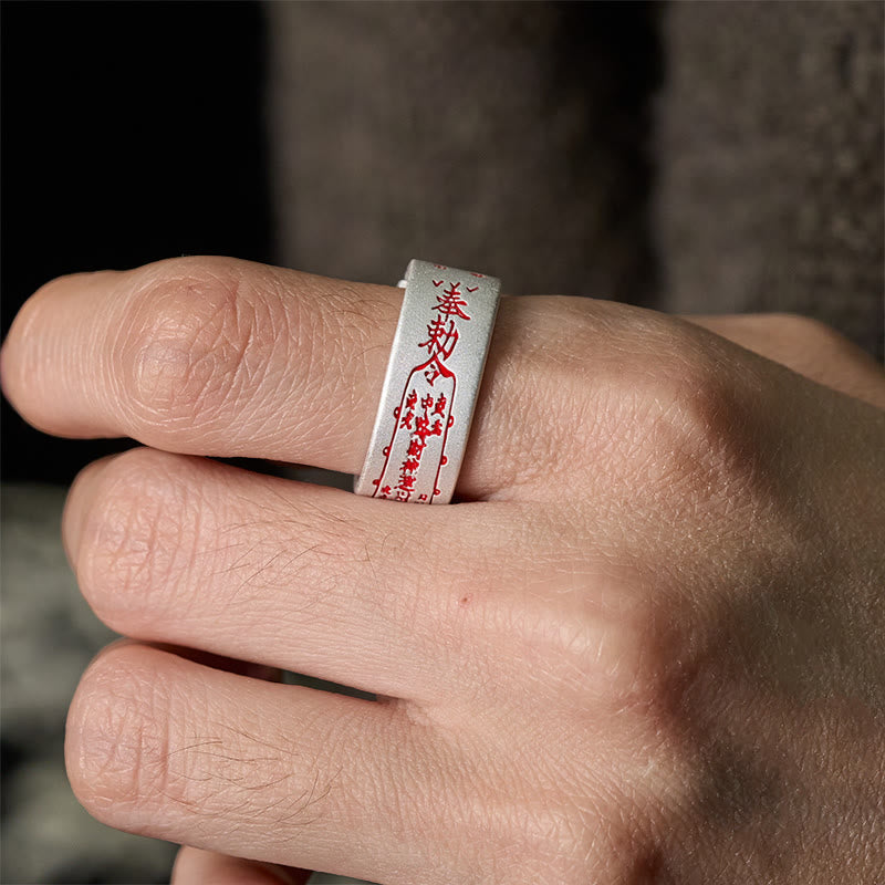 Buddha Stones Verstelbare Ring met koperen woord - image 4