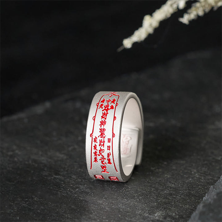 Buddha Stones Verstelbare Ring met koperen woord - Koperwit (verstelbaar) - image 0
