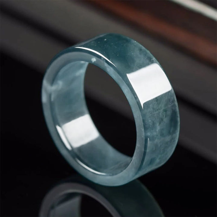 Buddha Stones Jade geluksring voor overvloed en Ring - Jade (20,2 mm) - image 0
