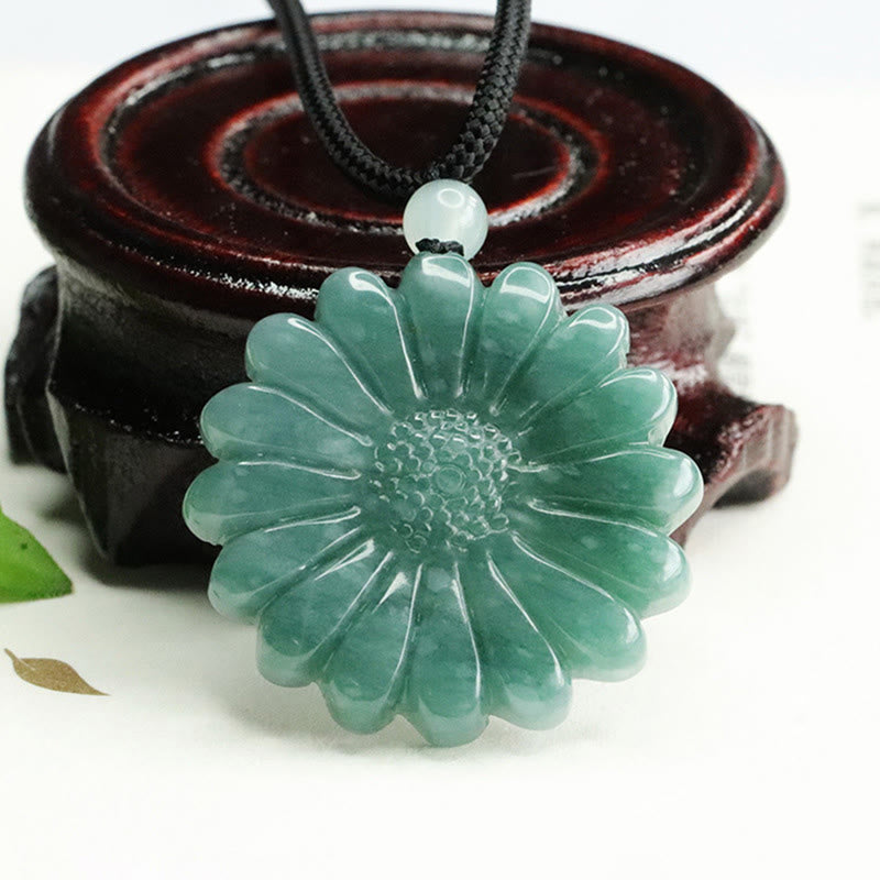 Buddha Stones Zonnebloem Jade Overvloed Ketting - image 3