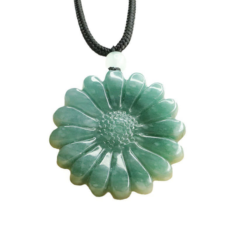 Buddha Stones Zonnebloem Jade Overvloed Ketting - image 7