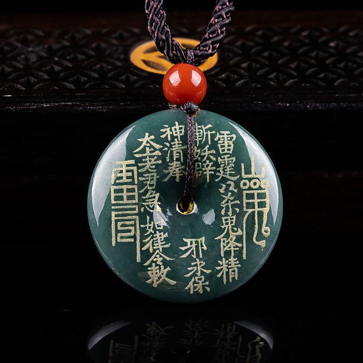 Buddha Stones Berggeesten geven geld uit Vredesgesp Jade Ketting Hanger - Jade - image 0