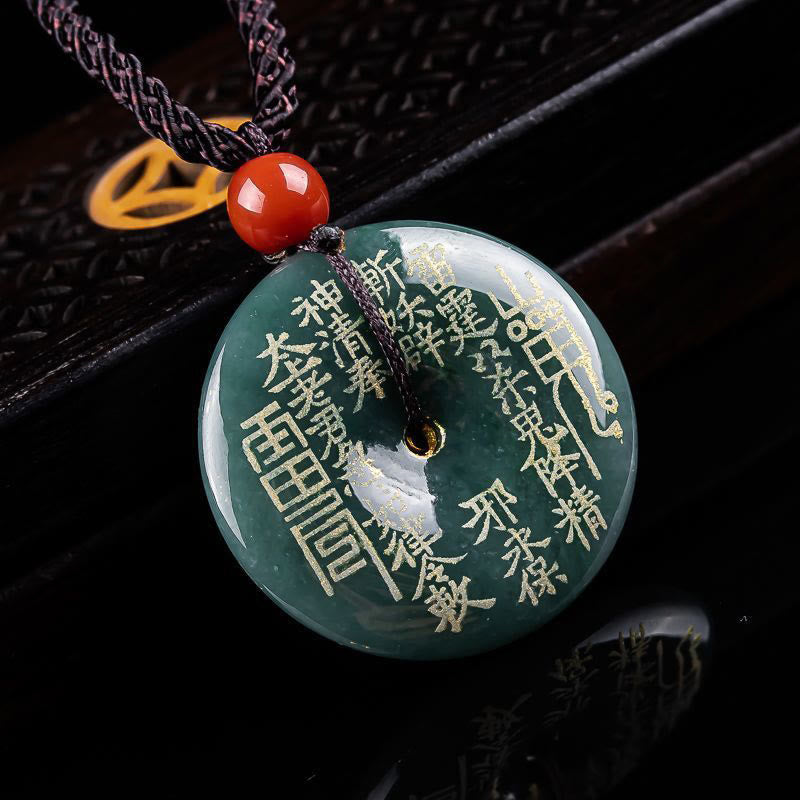Buddha Stones Berggeesten geven geld uit Vredesgesp Jade Ketting Hanger - image 1