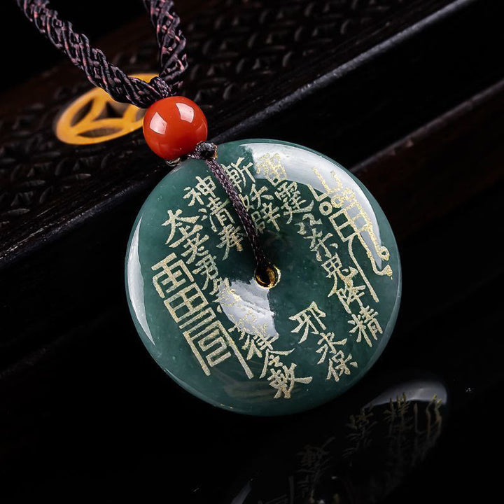 Buddha Stones Berggeesten geven geld uit Vredesgesp Jade Ketting Hanger - image 1