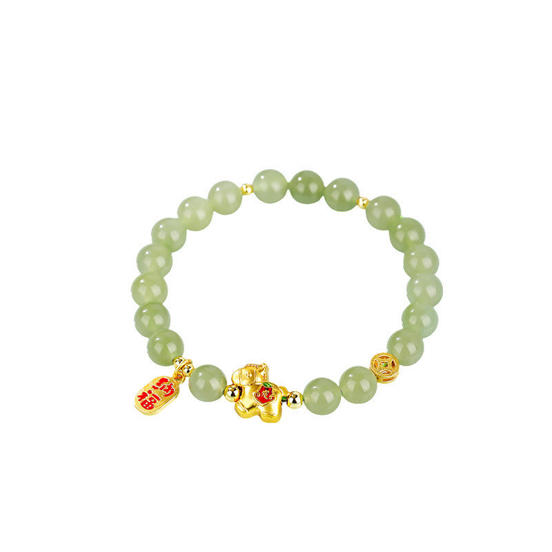 Buddha Stones Hetian Jade Armband, symbool van het Jaar van het Paard - image 8