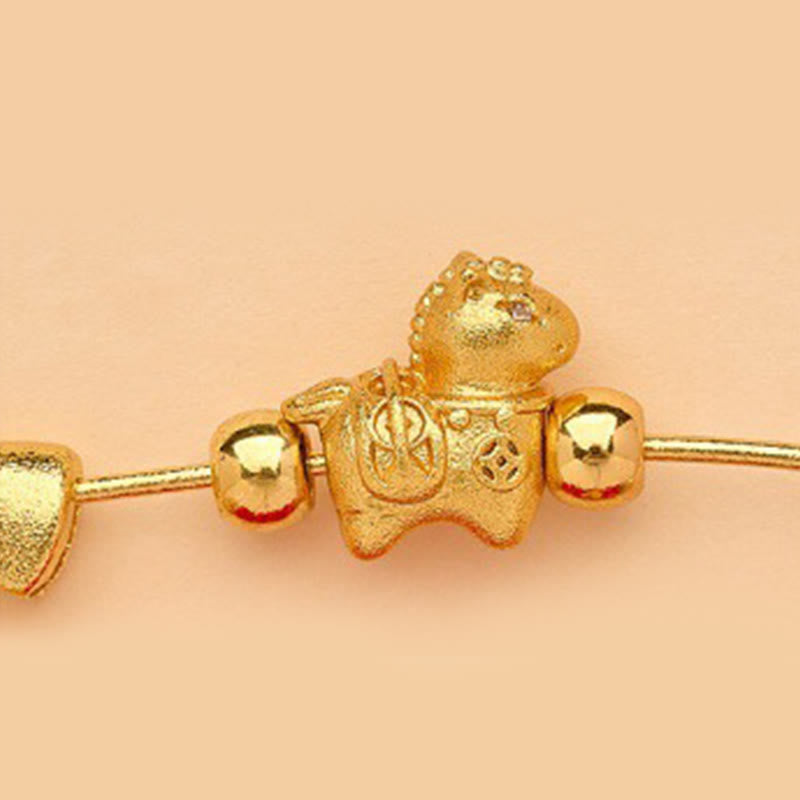 Buddha Stones Jaar van het Paard Fu Karakter Lotus Aantrekkelijk Geluk Ruyi Handvat Vredesgesp Broche - image 4