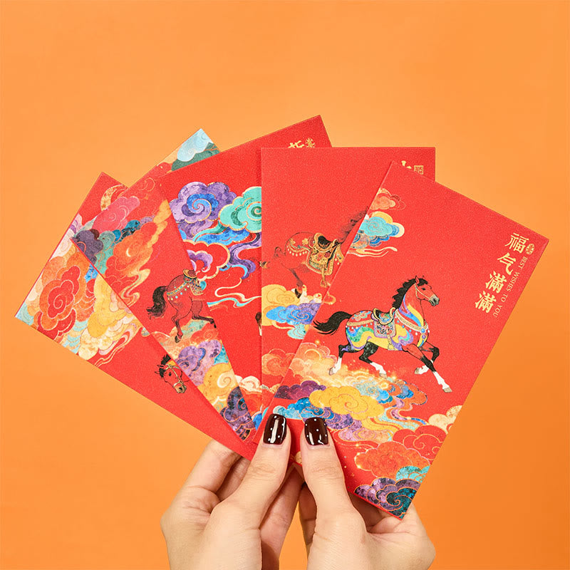 Buddha Stones Nieuwjaarswensen voor het Jaar van het Paard 2026: 6 Chinese rode enveloppen - image 0