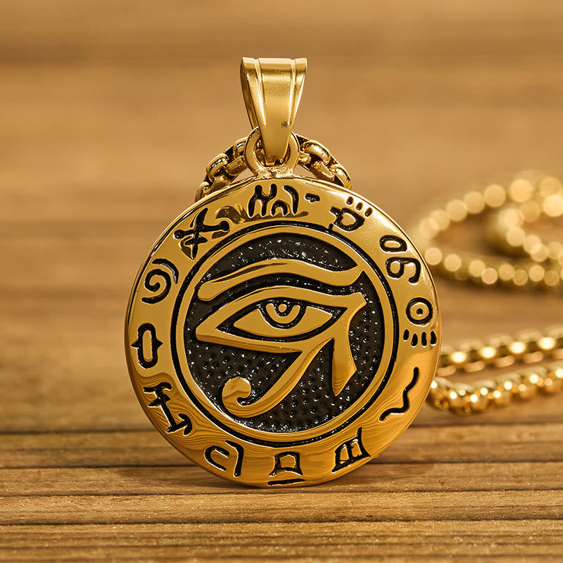 Buddha Stones Titanium stalen hanger met boze oog- Ketting - image 9