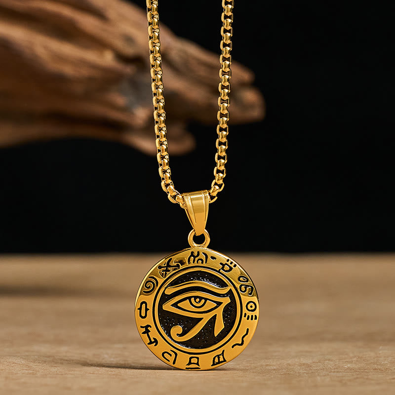Buddha Stones Titanium stalen hanger met boze oog- Ketting - image 8