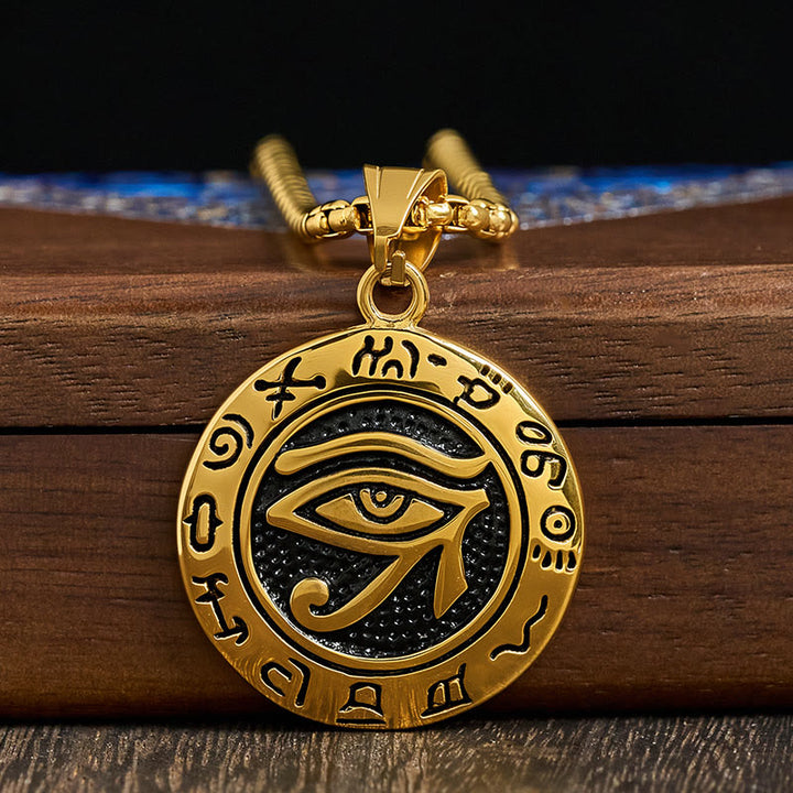 Buddha Stones Titanium stalen hanger met boze oog- Ketting - image 10