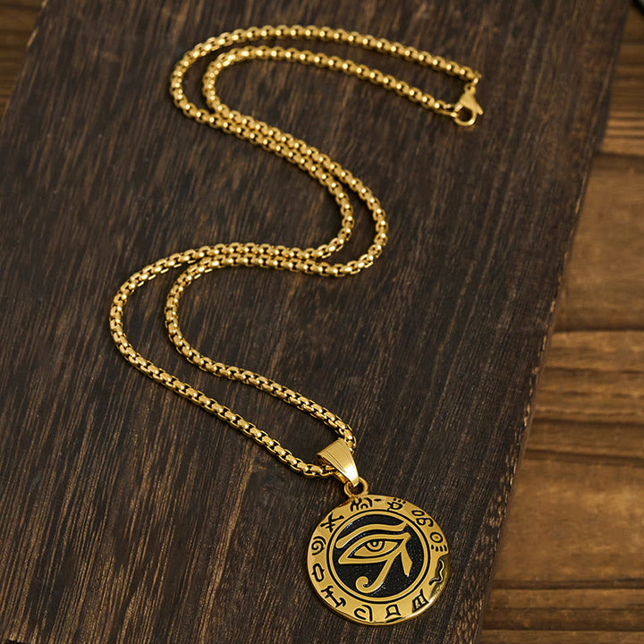 Buddha Stones Titanium stalen hanger met boze oog- Ketting - image 11