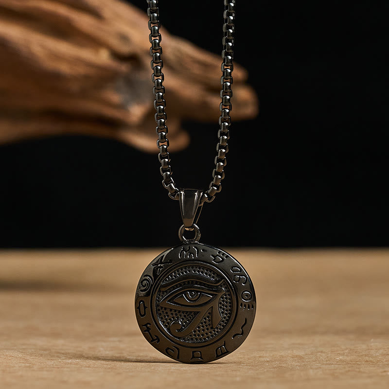 Buddha Stones Titanium stalen hanger met boze oog- Ketting - image 13