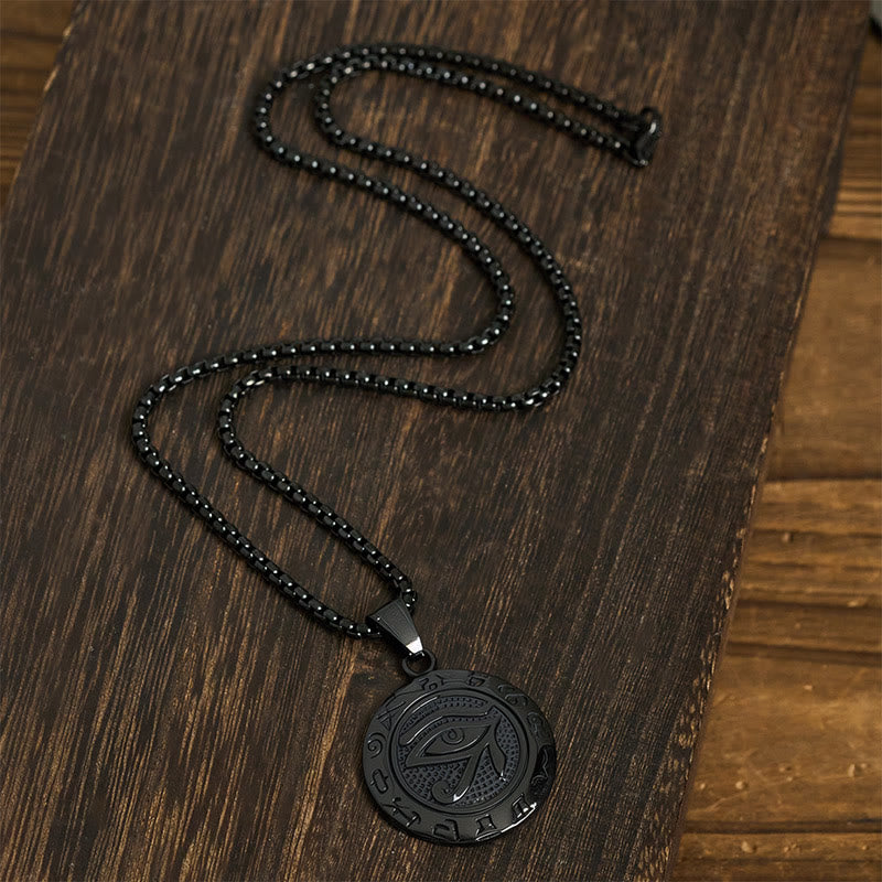 Buddha Stones Titanium stalen hanger met boze oog- Ketting - image 16