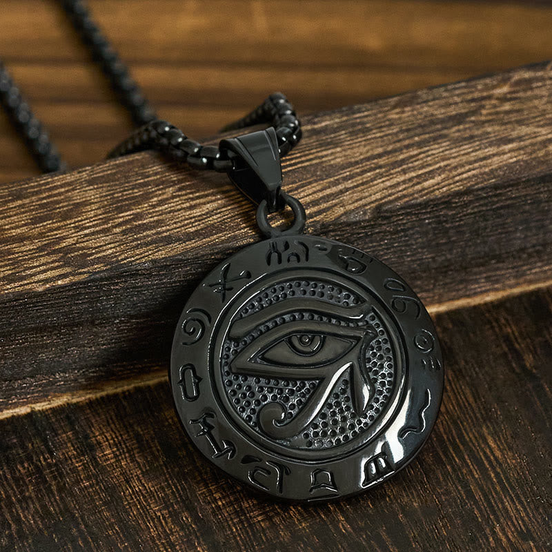 Buddha Stones Titanium stalen hanger met boze oog- Ketting - Zwart titanium stalen boze oog - image 12