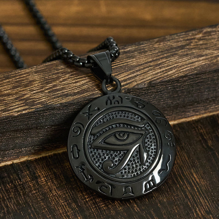 Buddha Stones Titanium stalen hanger met boze oog- Ketting - Zwart titanium stalen boze oog - image 12