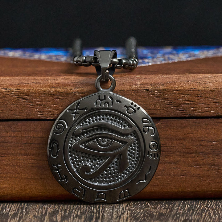 Buddha Stones Titanium stalen hanger met boze oog- Ketting - image 15