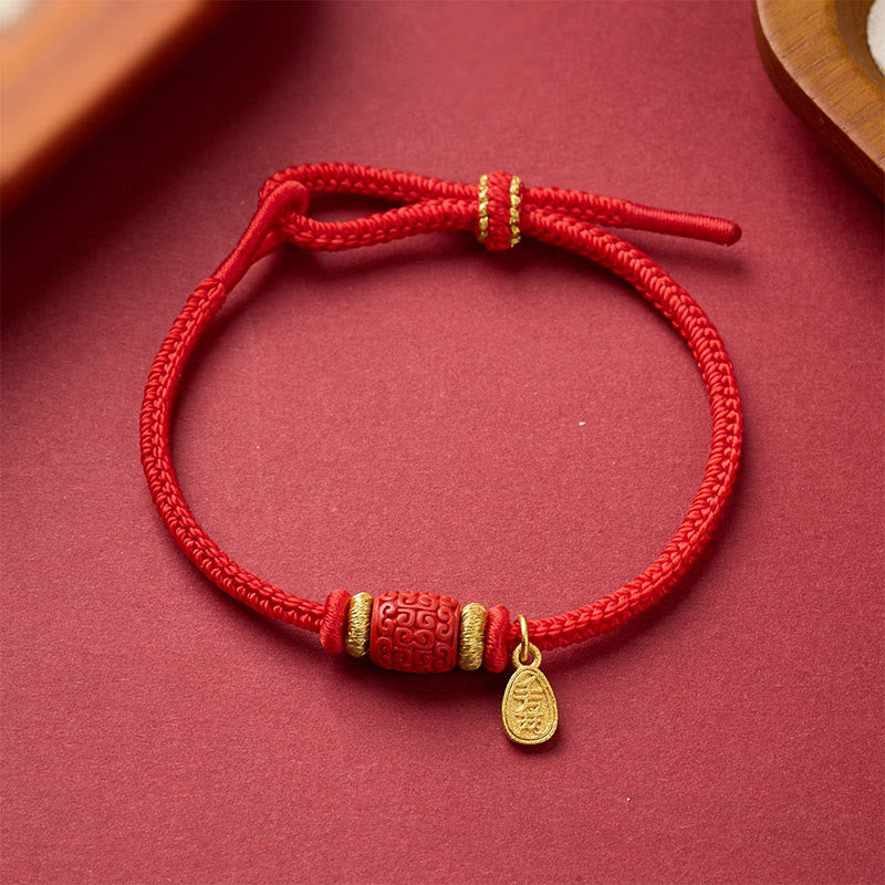 Buddha Stones Om Mani Padme Hum Fu Karakter Koperrode Armband - image 9