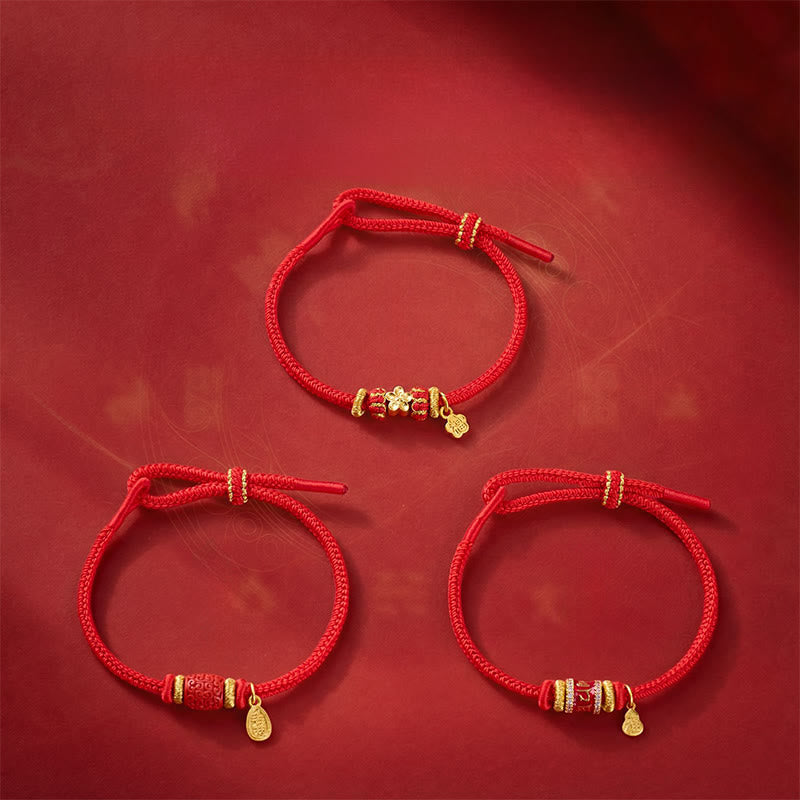 Buddha Stones Om Mani Padme Hum Fu Karakter Koperrode Armband - image 15