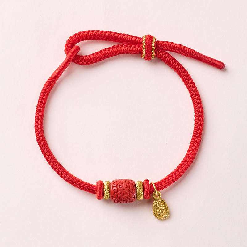 Buddha Stones Om Mani Padme Hum Fu Karakter Koperrode Armband - image 10