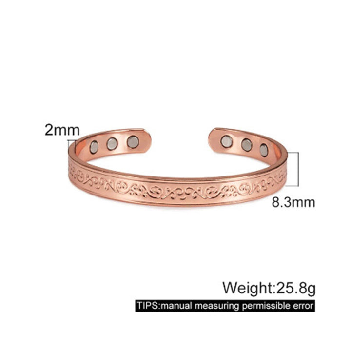 Buddha Stones Gegraveerde , met patroon versierde koperen armband met open Manchetarmband - image 11