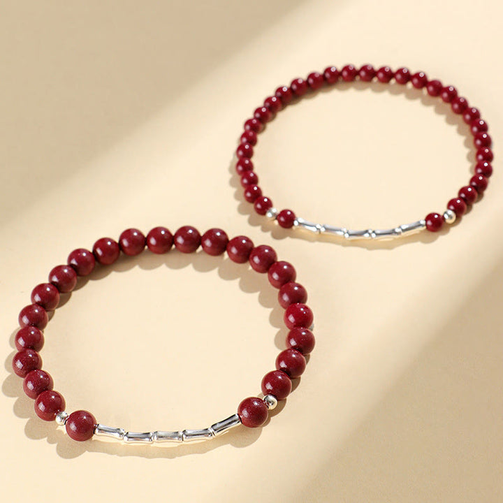 Buddha Stones Cinnabar 925 Sterling Zilveren Kalmerende Concentratie Armband - image 12