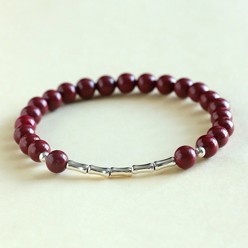 Buddha Stones Cinnabar 925 Sterling Zilveren Kalmerende Concentratie Armband - Cinnaberkraal van 6mm (Polsomtrek: 14-15 cm) - image 9